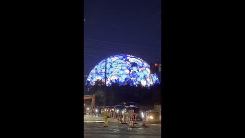 The Sphere at The Venetian Resort is a spherical music and entertainment arena in Paradise