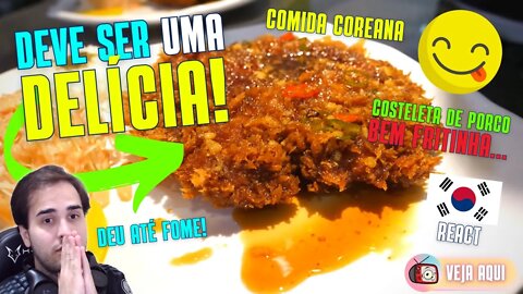 😋 CARNE DE PORCO FRITA: NINGUÉM RESISTE! Reagindo a COMIDA DE RUA COREANA | Veja Aqui Reacts