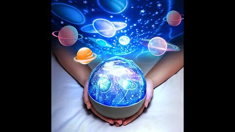 Solar System Projector Night Light for Kids, 360°Rotating