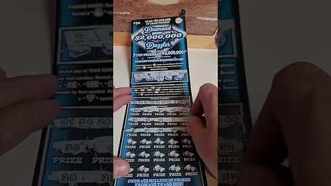 Winning $30 Scratch Off Ticket! Diamond Dazzler Lottery!