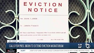 Calls for Biden to extend eviction moratorium