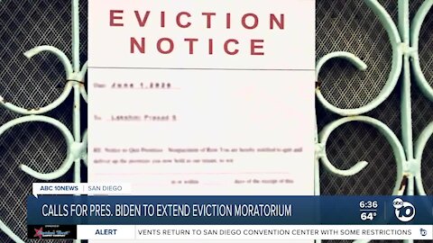 Calls for Biden to extend eviction moratorium