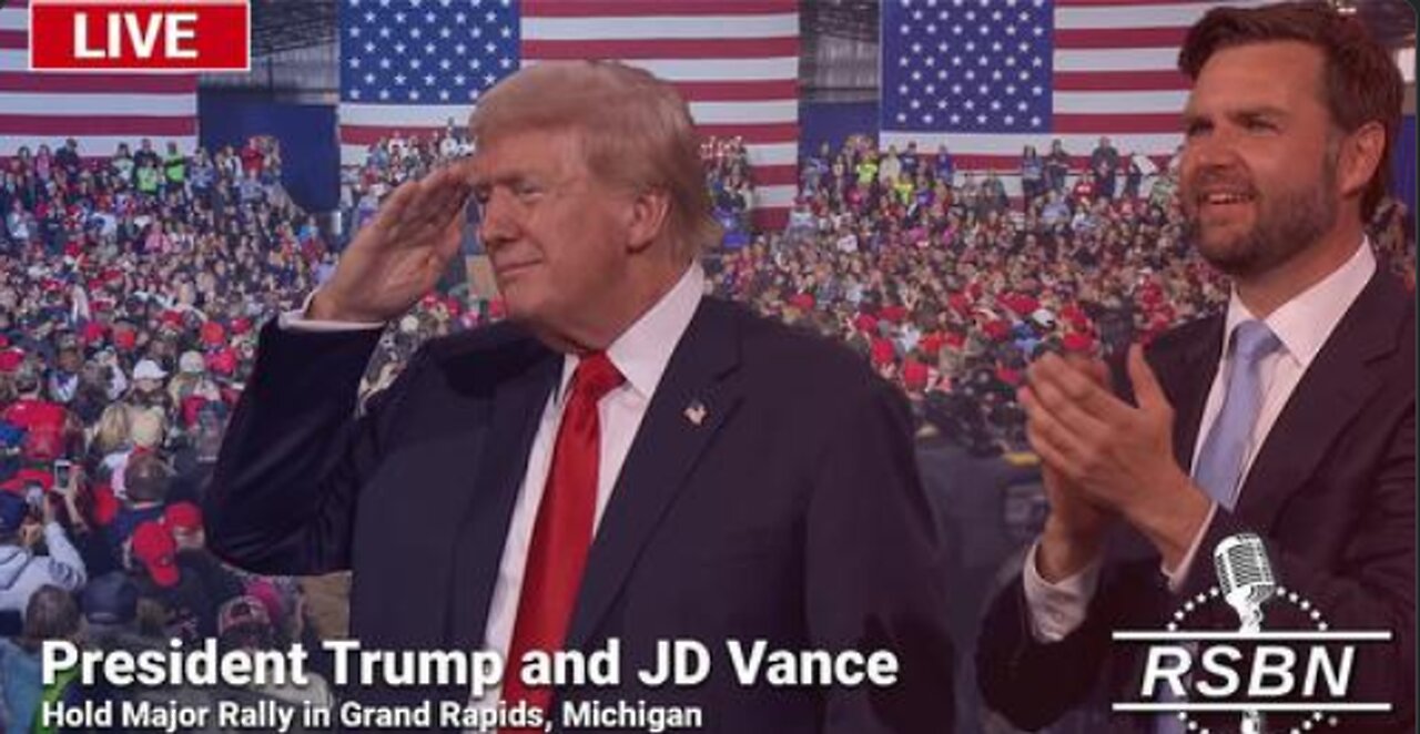 Trump Mj LIVE: President Trump and JD Vance Hold Major Rally in Grand Rapids ...