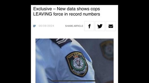 🇦🇺 New data shows cops are leaving the police force in record numbers in NSW Australia