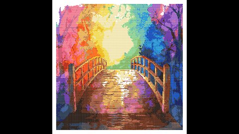 THE RAINBOW BRIDGE Cross Stitch Pattern by Welovit Cross Stitch | welovit.net | #welovit