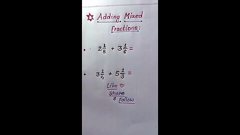 adding mixed fraction