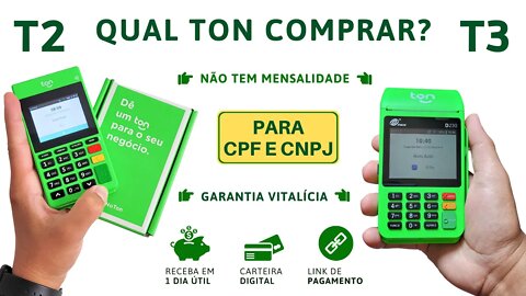 Máquinas Ton! Qual a Melhor? A T3 que imprime o comprovante ou a T2?