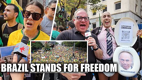 Hundreds of thousands rally against dictatorship in Sao Paulo, Brazil