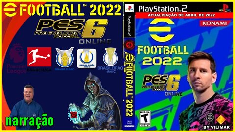 Testando o PES 6 de PS2 2022 ABRIL VILIMAR JOGUE ONLINE de GRAÇ4! Game incrivel! RECOMENDADO!