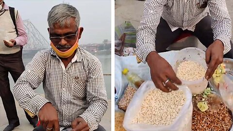 Special Jhal Muri at Howrah Bridge, Kolkata