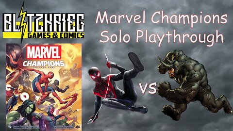 Spider-Man vs Rhino Marvel Champions Card Game Solo Playthrough