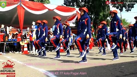 SERAGAM NYA KEREN !! LOMBA GERAK JALAN ANTAR INSTANSI PEMERINTAH & UMUM PAGARALAM , HUT RI KE 77