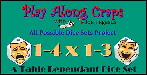 1-4 x 1-4 Dice Set on Hard Table