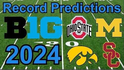 Big Ten Football 2024 Record Predictions/Who will win the Big Ten in 2024? #CFB