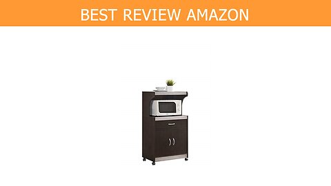 Hodedah Microwave Kitchen Cart Chocolate Grey Review