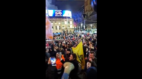 Lockdown Protest/Freedom Rally 8-5-21 in Melbourne, Australia