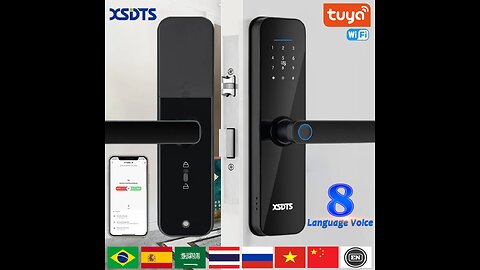 Wifi Electronic Smart Door Lock With Biometric Fingerprint