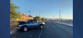 Pickup truck driver turns himself in after crash in North Las Vegas