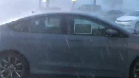 Intense hail storm in St. Louis, Missouri