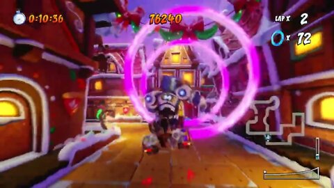 Gingerbread Joyride Ring Rally Gameplay - Crash Team Racing Nitro-Fueled (Nintendo Switch)