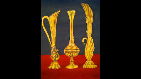 Drawing Color Pencil Gold Antiques