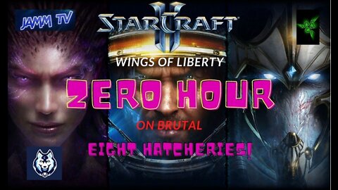 StarCraft II Zero Hour on Brutal, 8 HATCHERIES | Jamm TV