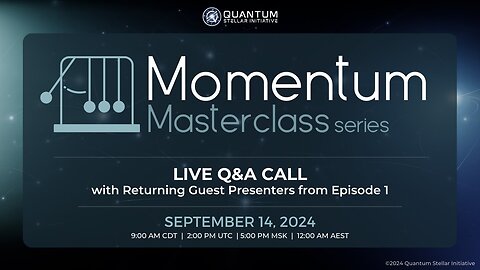 MOMENTUM Masterclass EP 1 - Live Q&A Call (Sep 14, 2024)