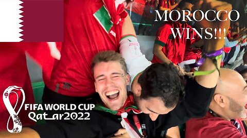 MOROCCO WINS!! 🇲🇦⚽️ (INSIDE THE STADIUM, WINNER MOMENTS!) 🇶🇦⚽️