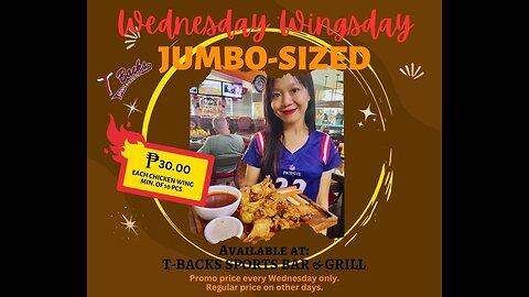 T-Backs Sports Bar and Grill Sports Schedule and Wingsday wing special for Wednesday Aug 28, 2024