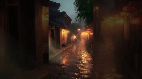 睡眠音乐：让古城雨声和音乐陪伴你入睡、享受雨声的深度睡眠ASMR#shorts #rainsounds #rain #sleep #music