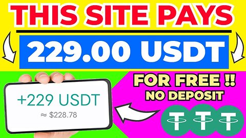 This Site Pays Free $229 USDT every 24 Hours ~ fast payout | Free Usdt mining site