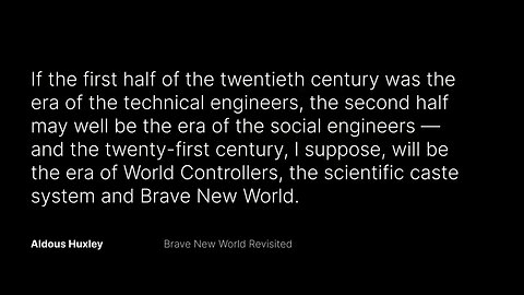 The NEW Virus Fear based Brave New World