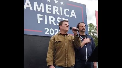 Star Spangled Banner at Scott Stephenson Rally