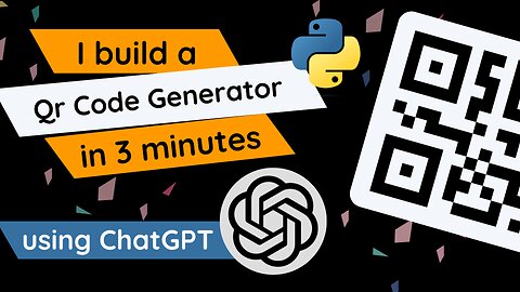 Build a QR Code Generator App with Python in 3 Minutes using ChatGPT | chat gpt tutorials