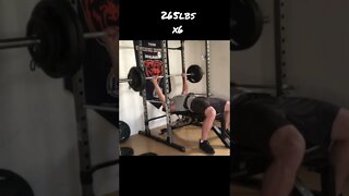 265x6 bench press #shorts