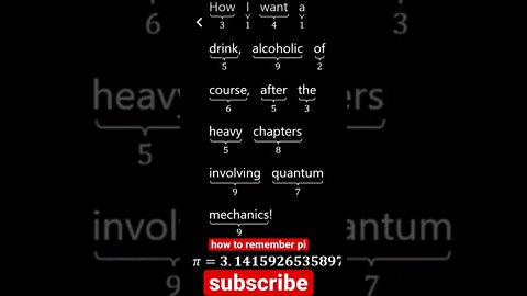 How to memorize more decimals in pi (3.14)