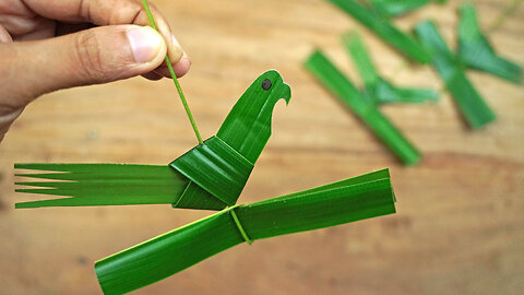 Coconut Leaf Birds Making Easy Idea😍Craft Activities With Real Leaves🌴