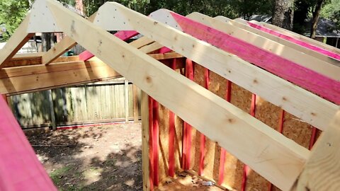 How to build a shed. (Cut and assemble Roof Rafters)| Paulstoolbox