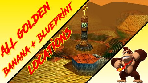 Donkey Kong 64 - Angry Aztec - Donkey Kong Golden Banana + Blueprint (Kasplat) Locations