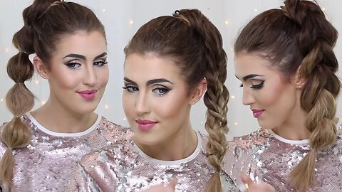 How To: Ponytail 3 ways ~ Easy Party Ponytail Ideas