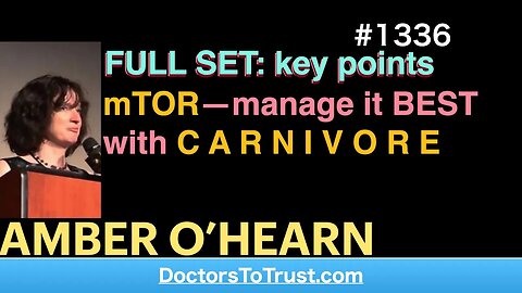 AMBER O’HEARN | FULL SET: key points mTOR—manage it BEST with C A R N I V O R E