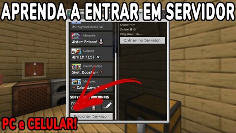 Como entrar em Servidor Minecraft Java e Bedrock (Pocket Edition) - Fácil e Prático!