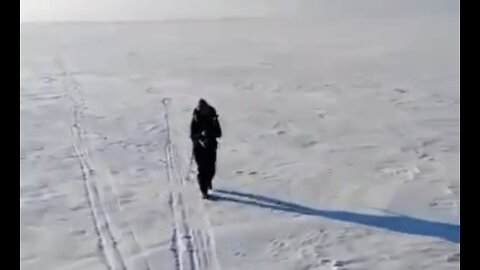 ✔️Woman rescued on frozen lake Baikal after getting lost in icy wilderness in Russia