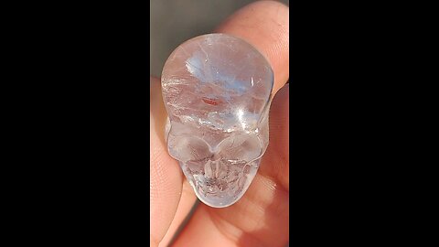 Himalayan Quartz Crystal Skull Reiki Healer hand Carved by Ra Castaldo