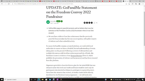 gofundme Cancels $10M Freedom Convoy account