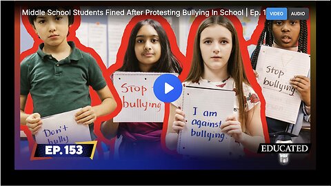 Middle school students who were fined after protesting bullying in school.