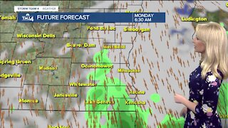 Warm and muggy Monday with showers