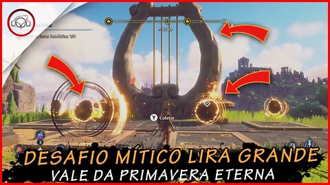 Immortals Fenyx Rising, Como concluir o desafio mítico Lira grande no Vale da Primavera Eterna