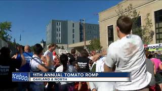 Hundreds gather for rotten tomato fight on Milwaukee's east side