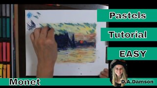 Pastels Tutorials Step by Step - Monet in pastels